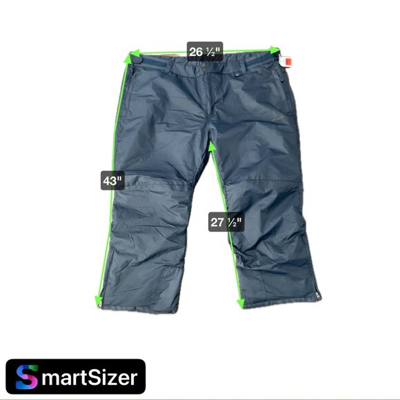 Skigear Mens Insulated Snow Pants Adjustable Waistband Zip Ankles Blue Sz 4XL - Picture 7 of 8